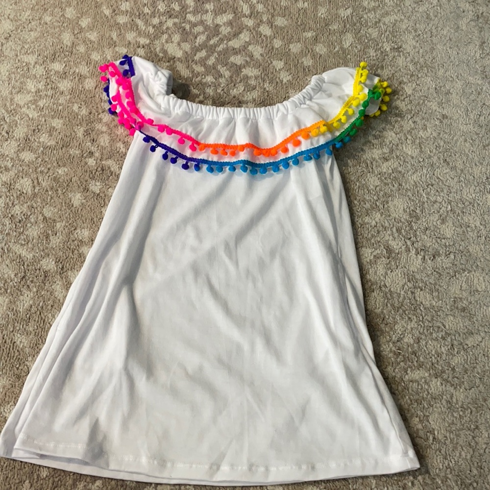 Heart & Harmony rainbow PomPom coverup 4/5